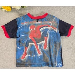 Vintage Y2K 2004 Spider Man 2 Movie T Shirt Marvel 2T Toddler Distressed